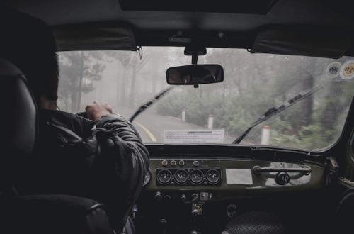 driving through the rain